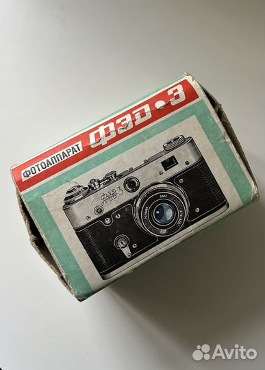 Плёночный фотоаппарат фэд-3 с чехлом и коробкой