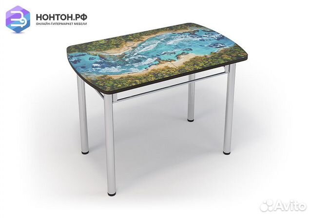 Стол раздвижной с фотопечатью Река