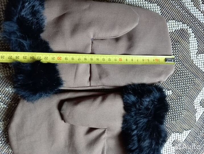 Варежки натуральный мех