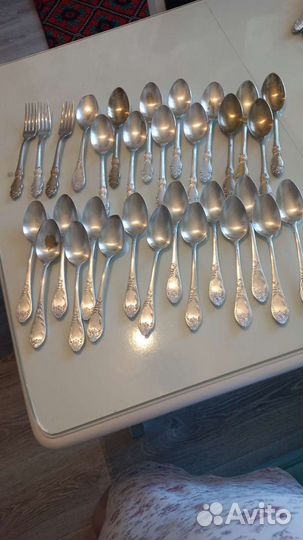 Столовые приборы мельхиор СССР старинные