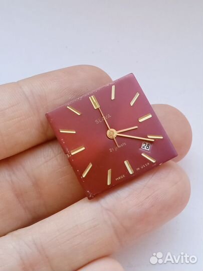 Часы СССР слава квадрат механизм