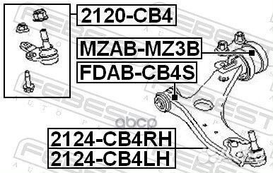 Рычаг передний правый 2124CB4RH Febest