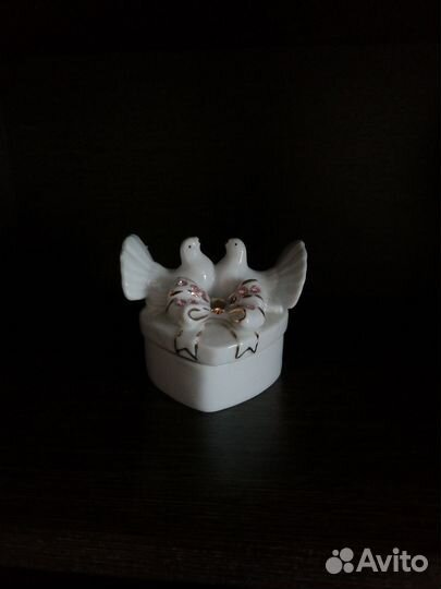 Шкатулка для украшений голуби