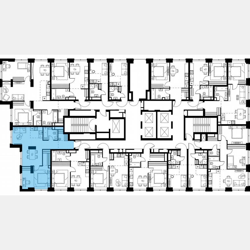 2-к. квартира, 57,2 м², 14/48 эт.