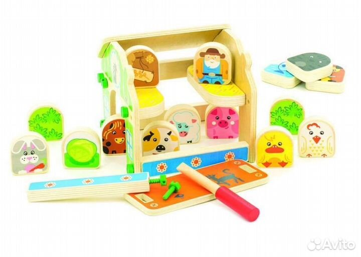 Игровой набор из дерева 