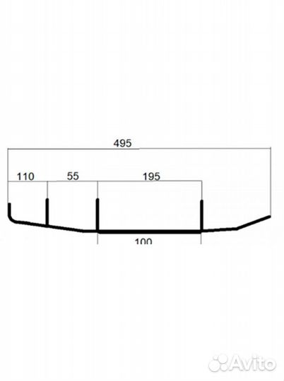 Коньки для лыж снегохода Stels 2.0 054426-03