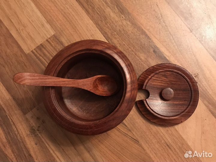 Сахарница солонка деревянная