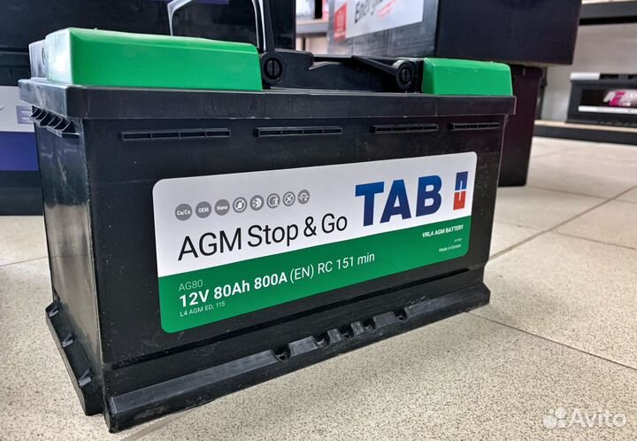 Аккумулятор Tab AGM 80ah для Mercedes с доставкой