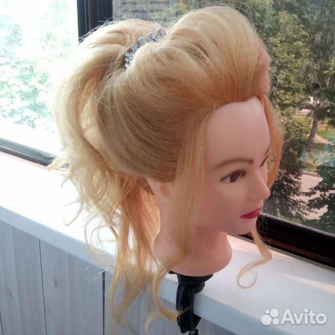 Голова манекен натуральные волосы