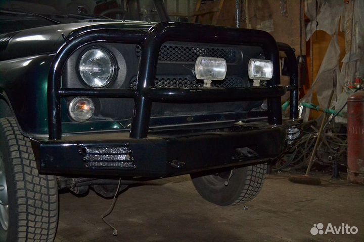 Передний бампер Таран 2 УАЗ 469 Хантер Барс