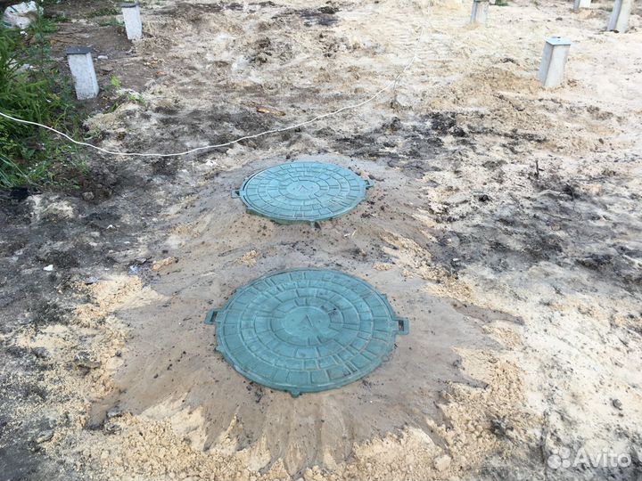 Септик переливной из жб колец