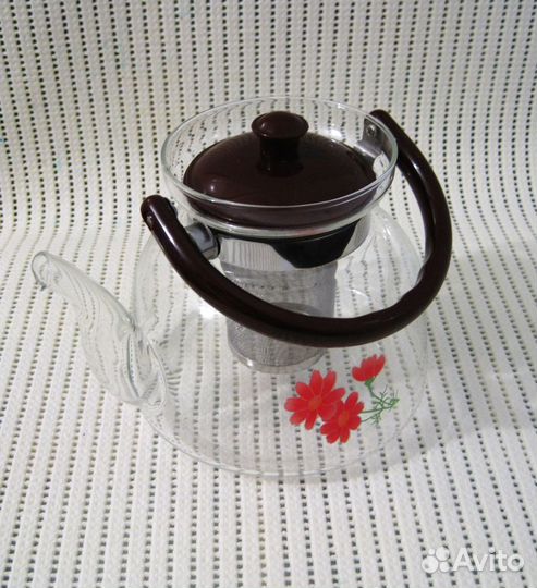 Чайник жаропрочное стекло. новый