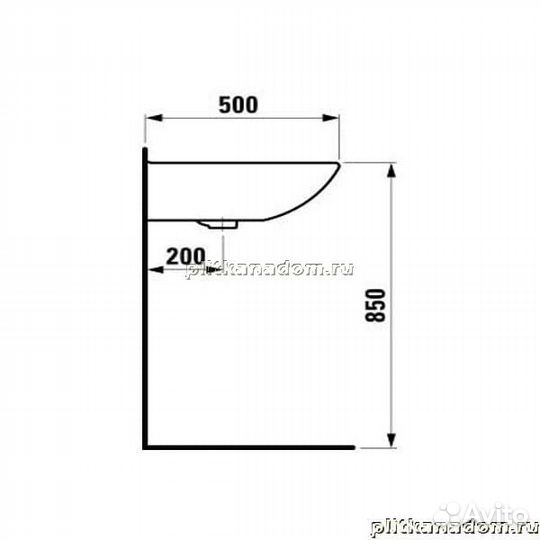 Laufen Pro B 8.1095.3.000.104.1 раковина 65х50