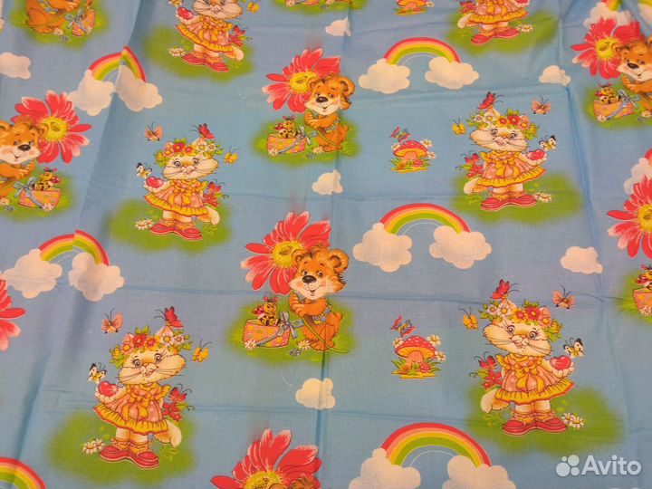 Отрез ткани бязь яркая