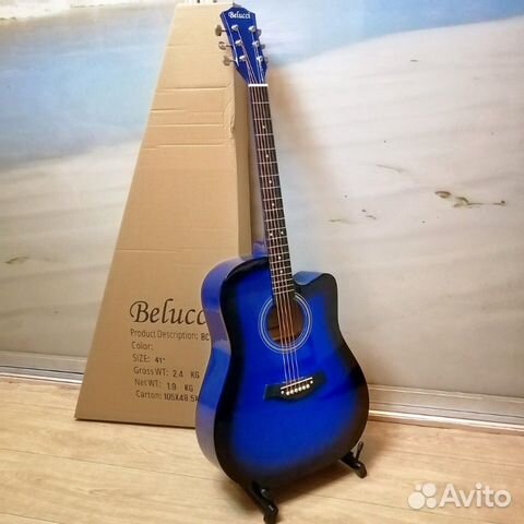 Гитара акустическая с анкером новая