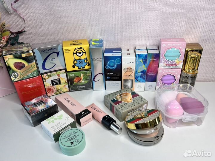 Косметика: кушон, пудра, тональный, праймер
