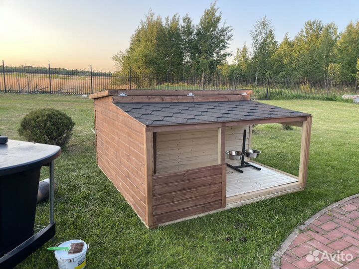 Будка для собаки утепленная с терассой