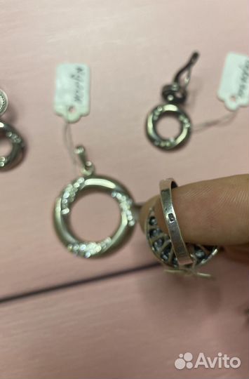 Комплект серебро новое