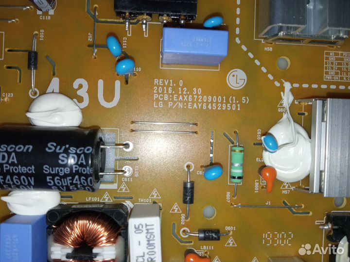 Lgp43dj-17u1 rev 1.0 eax67209001 1.5 eay64529501