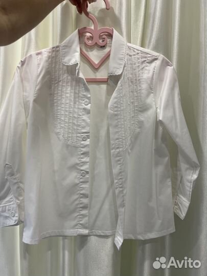 Блузка белая школьная 128