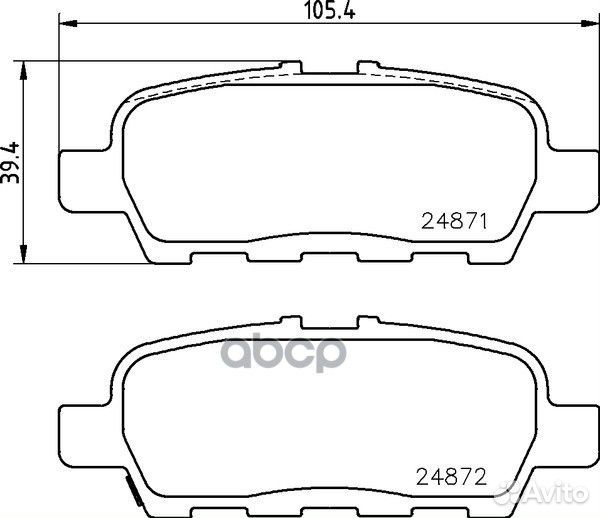 Колодки тормозные nissan X-trail/qashqai/tiida