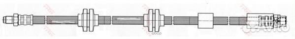 Шланг тормозной перед прав/лев PHB416 TRW