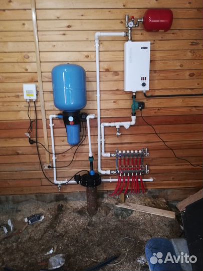 Монтаж отопления, водоснабжения в частном доме