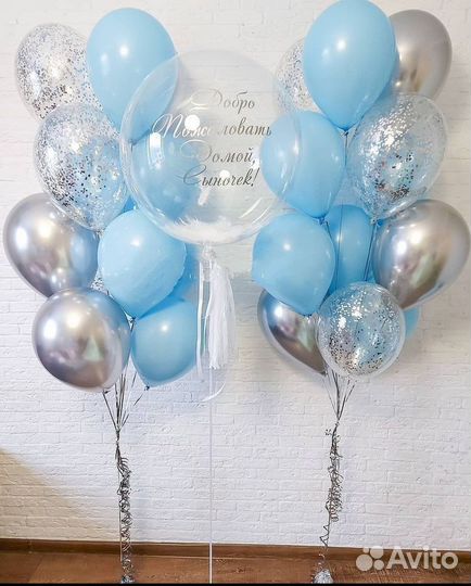 Шарики на выписку мальчика