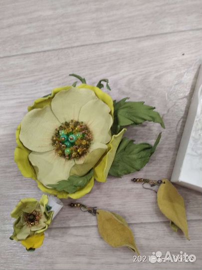 Комплект из натуральной кожи