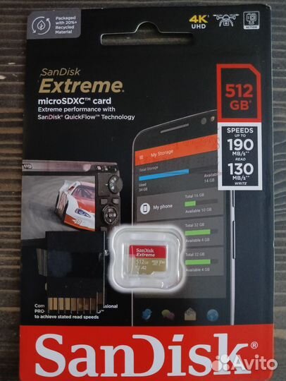 Карта памяти microSD SanDisk Extreme 512 Gb ориг
