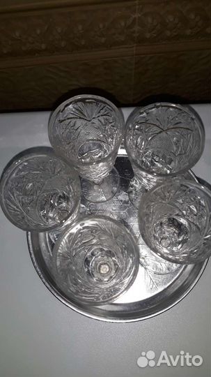 Новые Хрустальные рюмки на ножке СССР