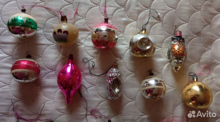 Елочные игрушки СССР 70-80-е гг стекло