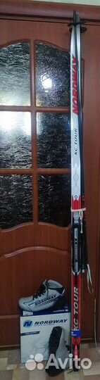 Беговые лыжи+ботинки+палки