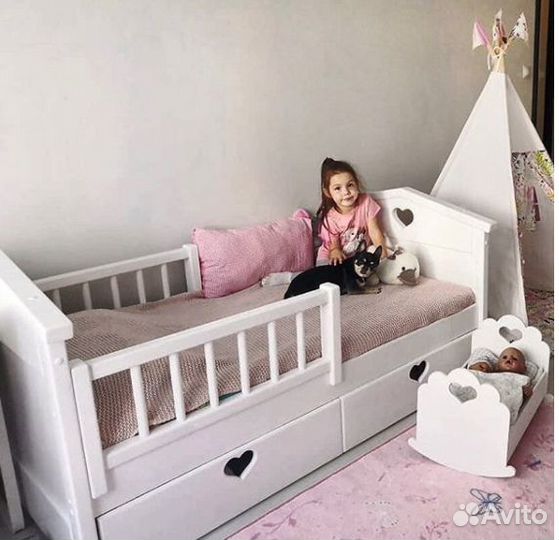 Детская кровать из массива сосны экстра-класса