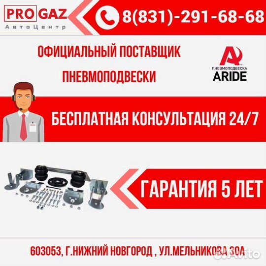 Пневмоподвеска газ Газель, передняя ось, Aride