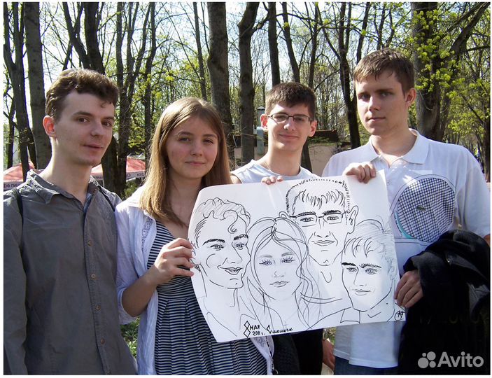 Портреты, шаржи по фото вручную выполнит художник