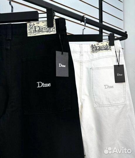 Джинсы Dime Baggy Jeans Skate SK8 Y2k Black White