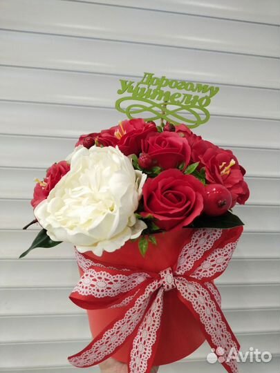 Цветы из мыла в подарок