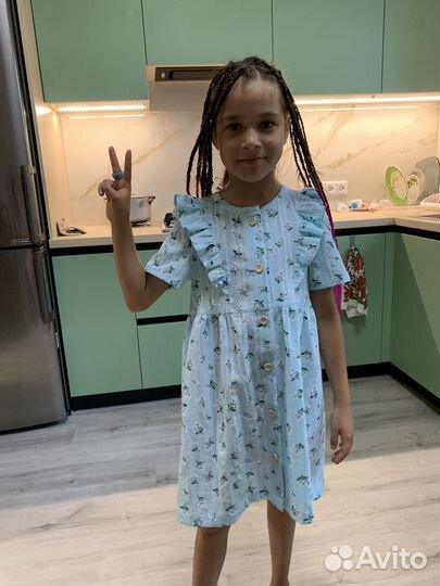 Платье для девочек из хлопка