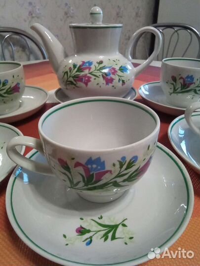 Сервиз чайный СССР / Вербилки на 4 персоны