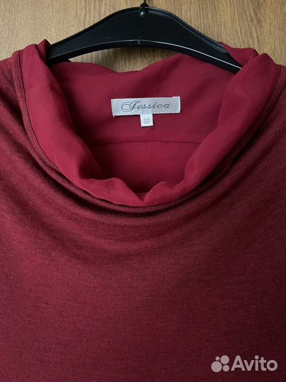 Джемпер женский 48 50 бордовый тонкий вискоза