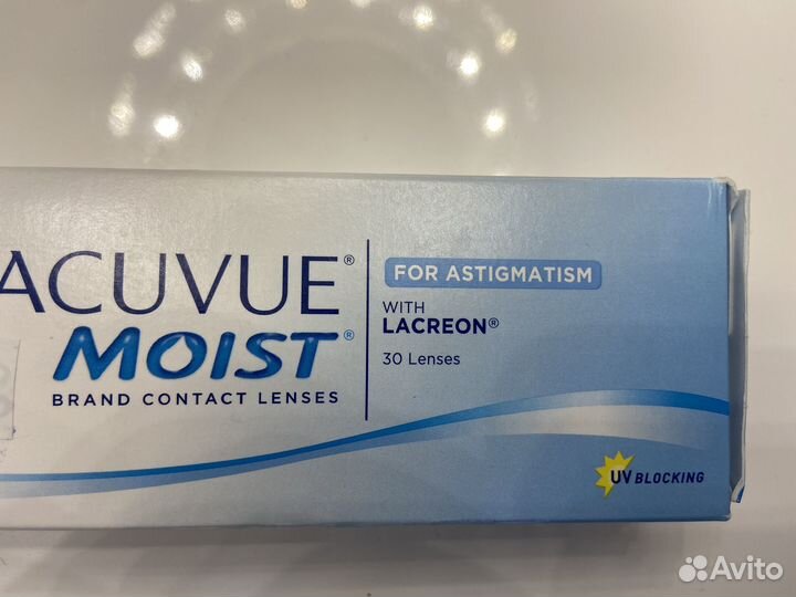 Линзы 1-day Acuvue Moist For Astigmatism : -3.25