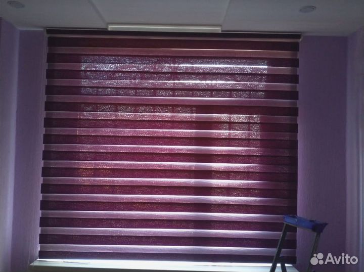 Рулонные шторы день ночь