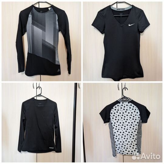 Рашгард и футболки Reebok, Nike