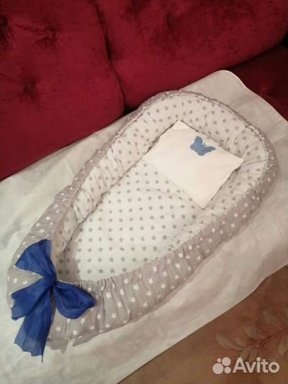 Кокон -гнездышко с подушечкой для новорожденных