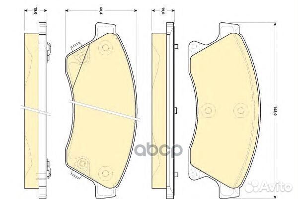6118439 Колодки тормозные chevrolet cruze/opel