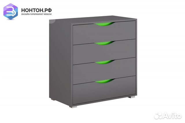 Комод Неаполь графит / олива