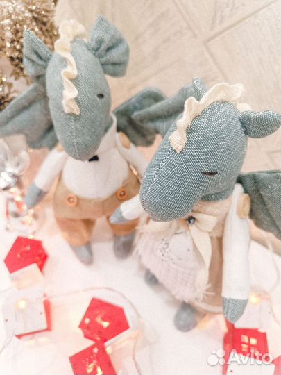 Дракоша ручной работы (пара)