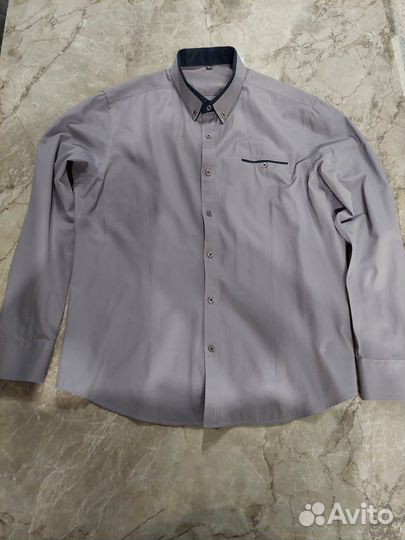 Мужская приталенная рубашка с длинным рукавом, раз