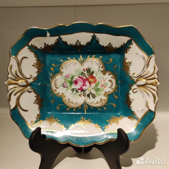 Антикварная фарфоровая тарелка из Франции